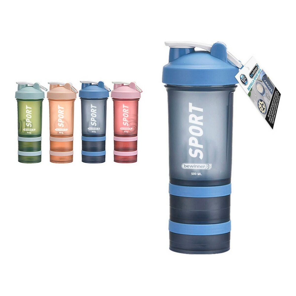 Bewinner Water Bottle – 500 ml, Portable Sports Bottle