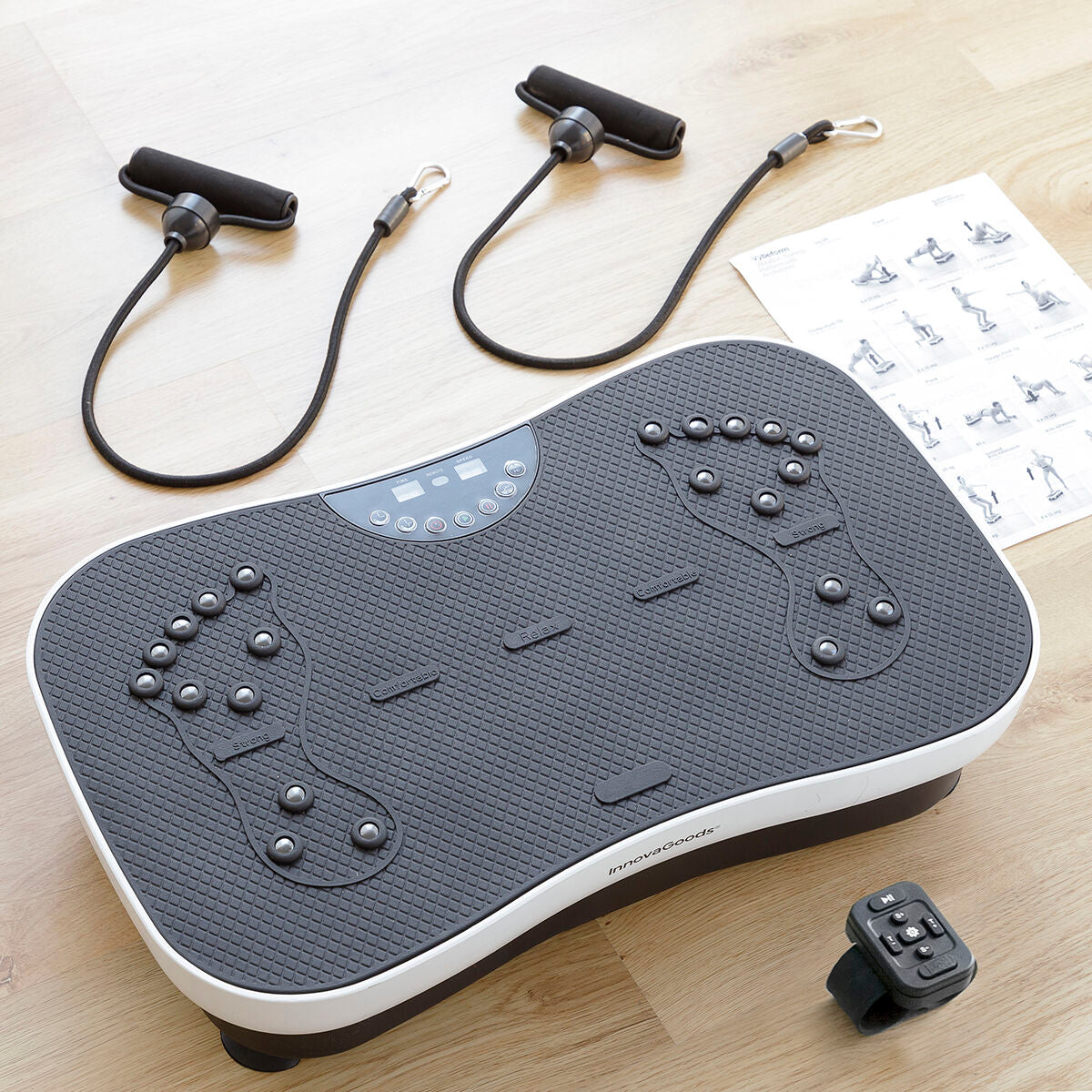 Vibration Fitness Plate – Vybeform, Includes Exercise Accessories