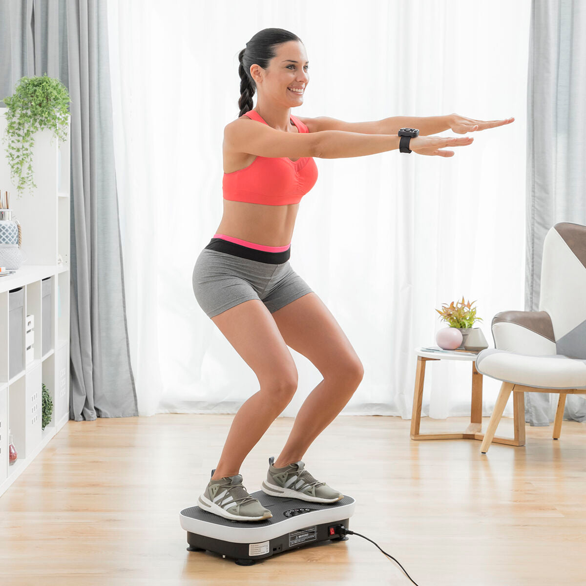 Vibration Fitness Plate – Vybeform, Includes Exercise Accessories